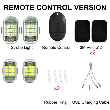 Donwof M3 Car & Motorcycle Strobe Light – Waterproof LED Anti-Collision Warning with Remote