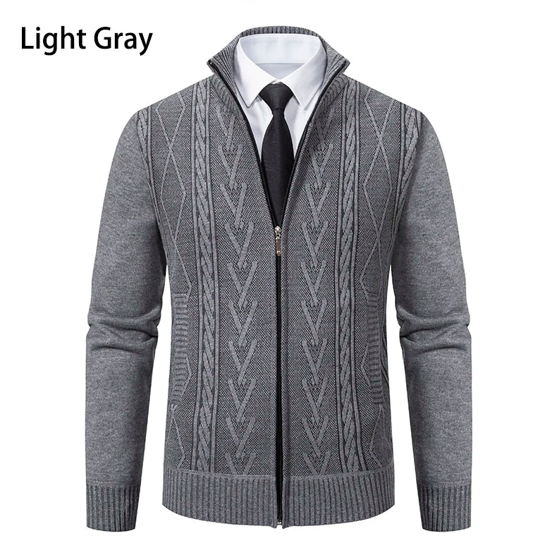 2023 Autumn & Winter Cashmere Padded Sweater Coat - Warm Casual Men’s Knitted Jacket