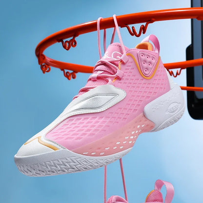 Men's Basketball Shoes - Breathable Mesh Sneakers with Soft Sole, Cushioning & Anti-Slip Outdoor Sports Design
