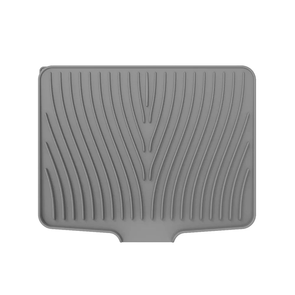 Silicone Dish Drying Mat & Drain Pad | Kitchen Coaster for Pans, Glasses, Tableware with Slope Drainage
