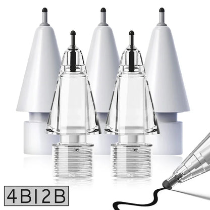 4X Replacement Tips for Apple Pencil 1 & 2 | Soft Silicone Protective Nibs for Touch Screen Stylus