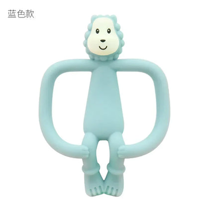 BPA-Free Silicone Lion Teether Toy for Newborns & Infants – Safe Cute Baby Teething Toy with Storage Box