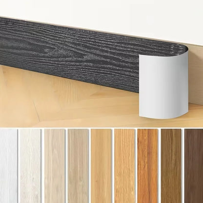 10cm x 5m Thickened Wood Grain Skirting Line – Self-Adhesive Wall Sticker for Living Room & Bedroom Corner Decoration