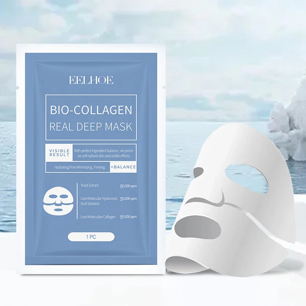 Bio-Collagen Anti-Wrinkle Face Mask – Deep Lifting Mask with Hydrolyzed Collagen, Collagen Reverse Film Peel-Off Mask