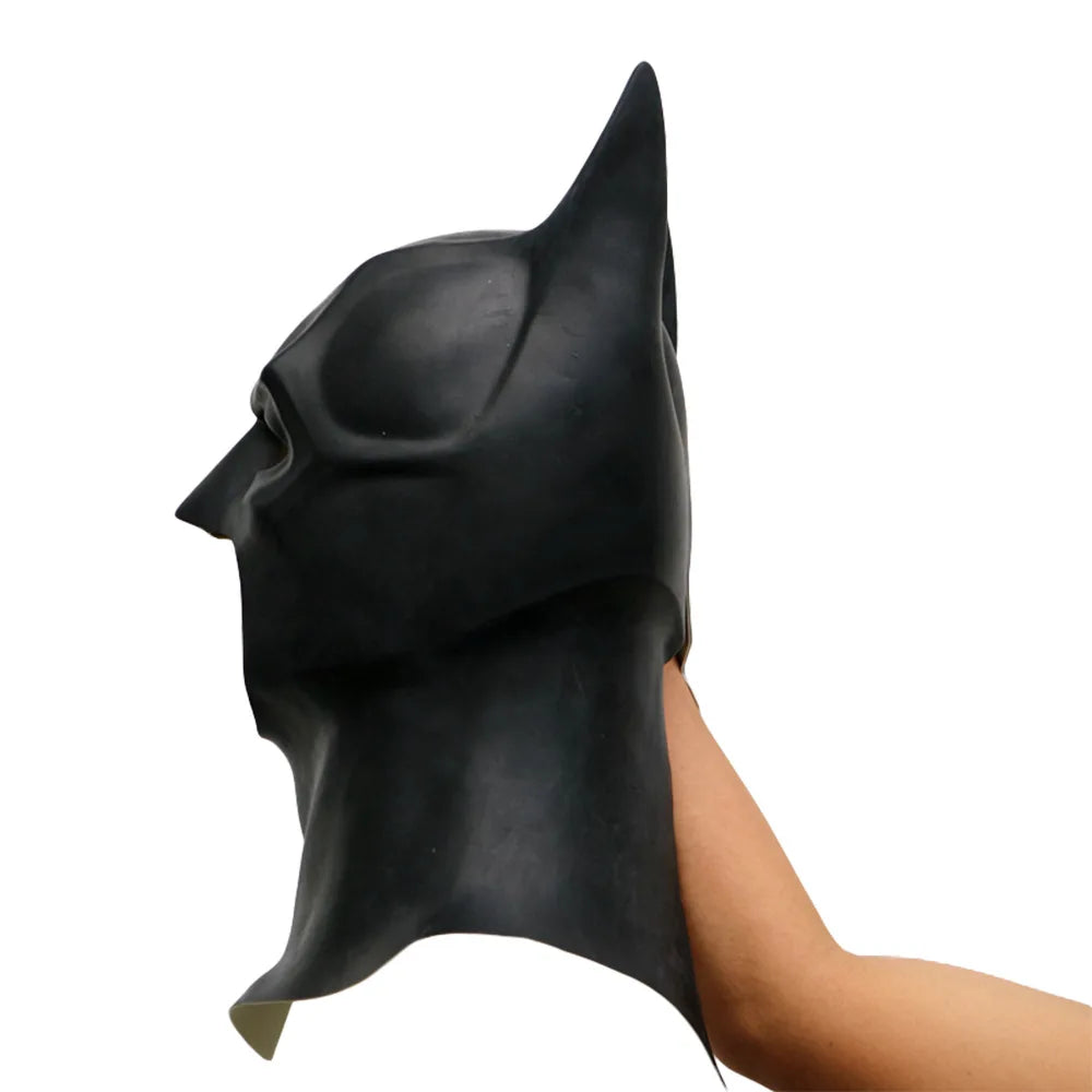 Batman Latex Cosplay Mask — Full Head Adult Halloween Masquerade & Party Costume Prop