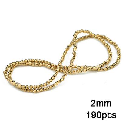 3A+ Retention Color Hematite Beads – Star & Heart Shapes, Gold-Plated Natural Stones for DIY Jewelry & Bracelets