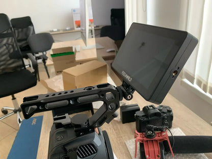 Minifocus Monitor Holder Cold Shoe Mount for Camera, 180° Tilt Adjustable Bracket for Field Monitors, Microphone, Hot Shoe