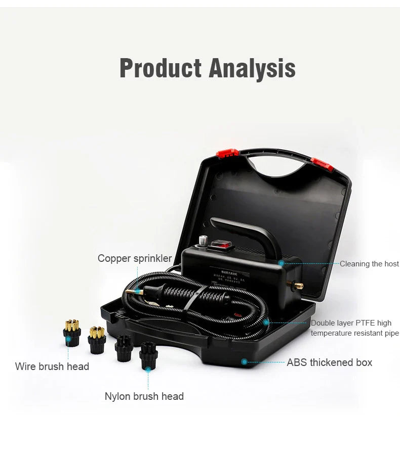 High-Temperature Home Steam Cleaner – Sterilization for Air Conditioning, Kitchen Hood & Car, 110V/220V