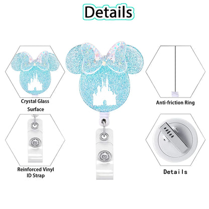 2023 Acrylic Retractable Nurse Badge Reel – Cute Anime Christmas ID Card & Key Holder Lanyard