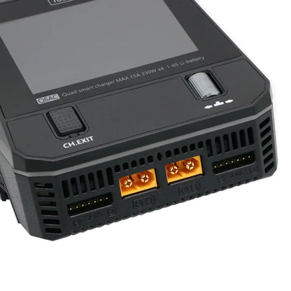 ToolkitRC Q6AC Charger AC 400W/DC 1000W 4-Channel with 65W USB & 15W Wireless Charging for LiPo NiMH PB Batteries