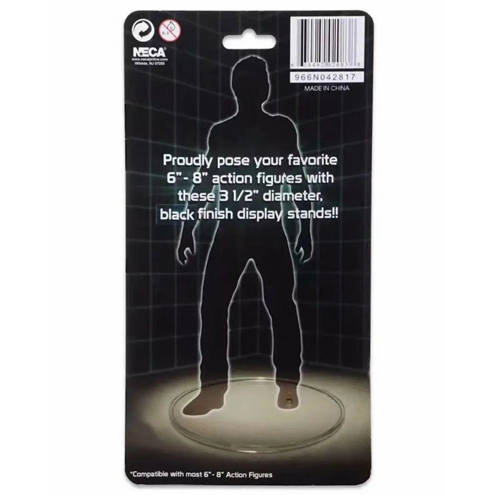 6-8" Neca Model Display Stands — Clear & Black Plastic Base for Action Figures & Toy Models