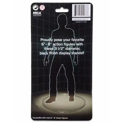 6-8" Neca Model Display Stands — Clear & Black Plastic Base for Action Figures & Toy Models