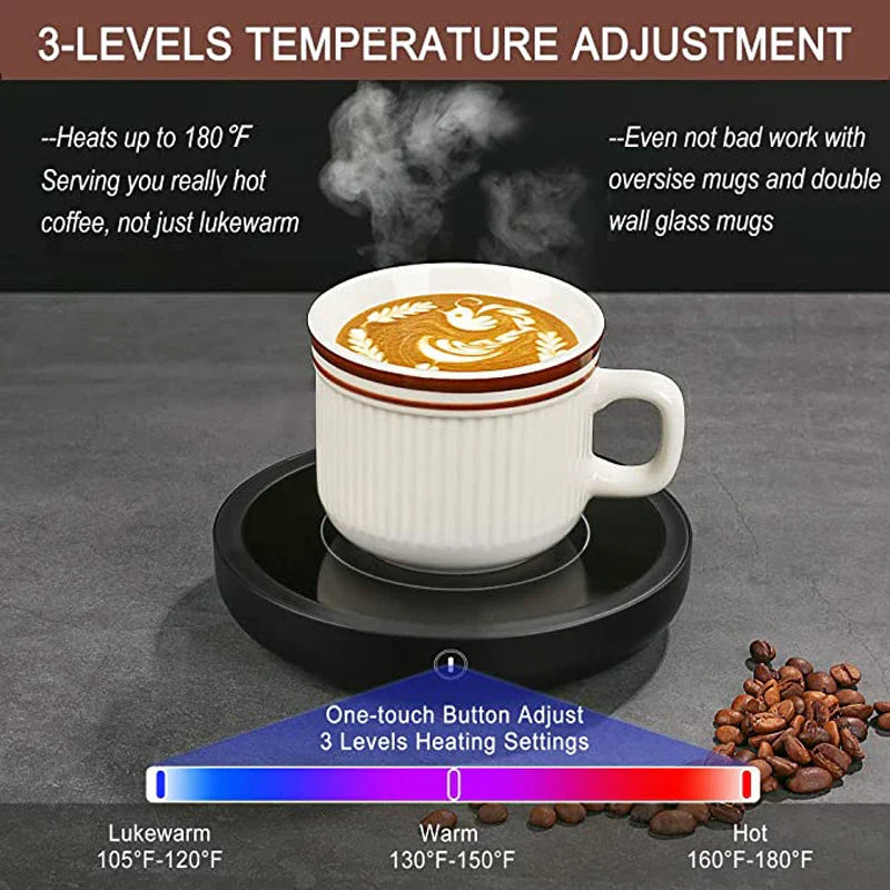 110V/220V Electric Coffee Mug Warmer – Hot Tea & Coffee Heating Pad Coaster for Tea, Milk & Beverages