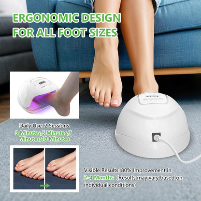 Laser Nail Fungus Treatment Device – 15x470nm Blue Light & 30x650nm Red Light with Digital Display for Nail Care