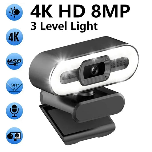 Portable Full HD Webcam | 1080P/2K/4K Auto Focus with Microphone for PC, Laptop & Live Streaming