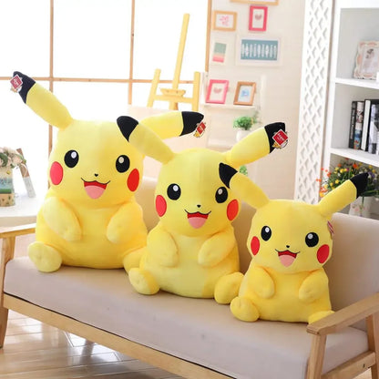 Kawaii Large Pikachu Stuffed Toy – High-Quality Pokémon Plush Doll with Gengar Peluche Pillow, Perfect Xmas Gift for Kids and Friends