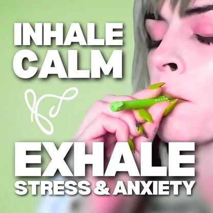 Anxiety Relief Chew Stick – Peppermint & Eucalyptus Essential Oil Calming Focus Tool for Stress Management