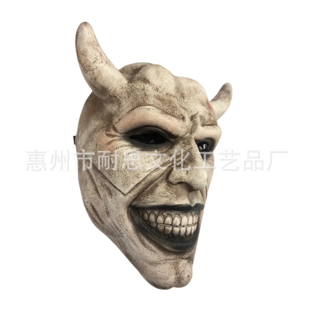 The Black Phone Horror Half Face Mask – Scary Halloween Masquerade Cosplay Accessory