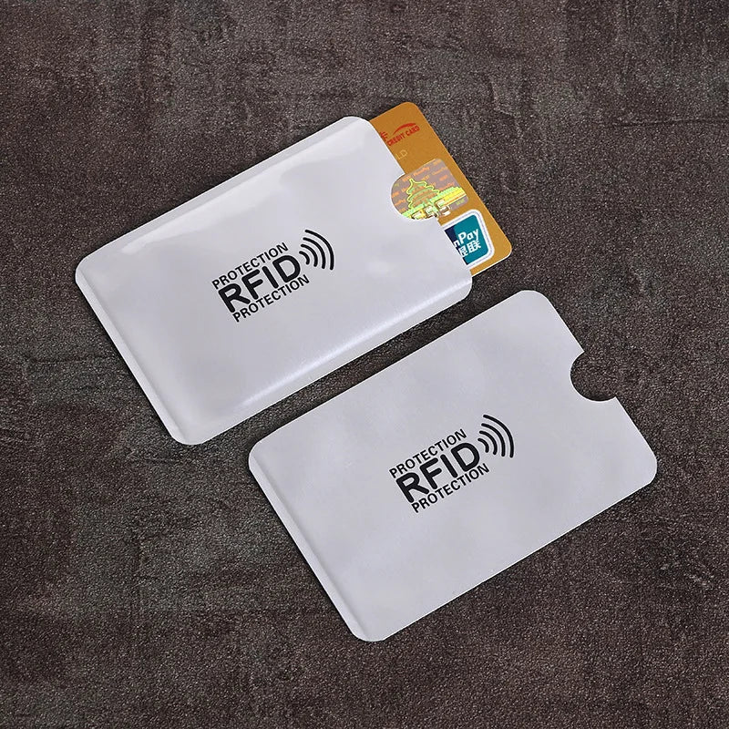 10PCS RFID Card Protector Sleeves - Anti Scan NFC Blocking Aluminum Foil Credit Card Holder