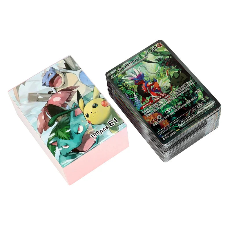 New Holographic Pokémon Cards – Scarlet & Violet 80 VMAX, 20 EX English Trading Cards for Kids & Collectors