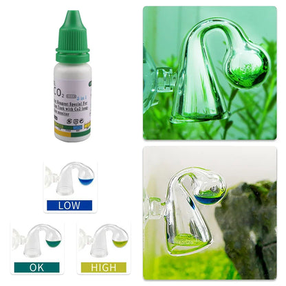 Aquarium CO2 Indicator Solution – Liquid Drop Checker for Monitoring CO2 Concentration in Plants & Fish Tank