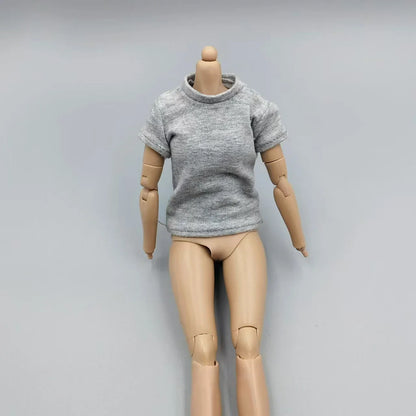 1/6 Scale Black T-Shirt for 12" (30cm) Action Figures — Male & Female DIY Model Accessories