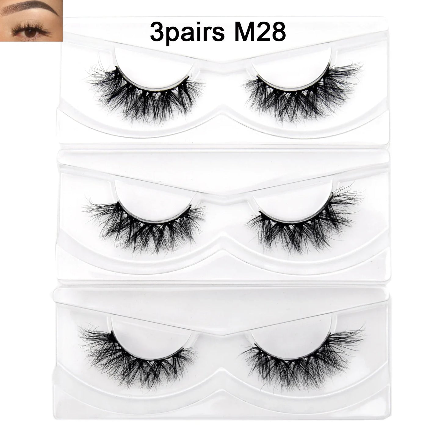 Visofree 13mm 3D Mink Eyelashes – Natural Long Handmade Cruelty-Free False Lashes for Makeup G04