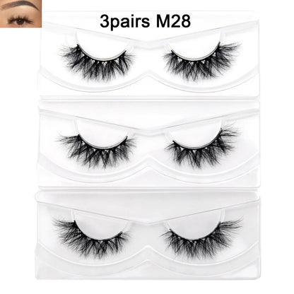 Visofree 13mm 3D Mink Eyelashes – Natural Long Handmade Cruelty-Free False Lashes for Makeup G04