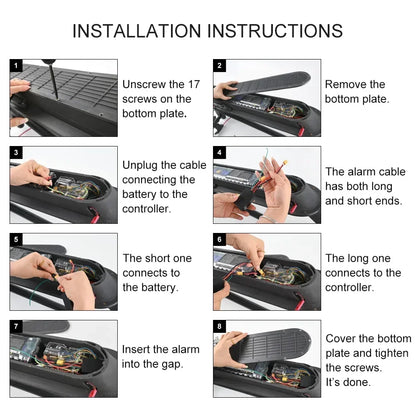 Anti-Theft Remote Alarm System for Xiaomi M365 & Ninebot Max G30/G30D – Electric Scooter Security Replacement Device