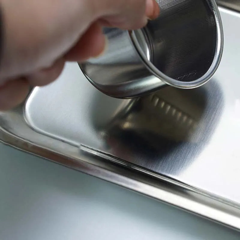 Stainless Steel Cosmetic & Tattoo Storage Tray – Dental, Nail Display, and Equipment Organizer