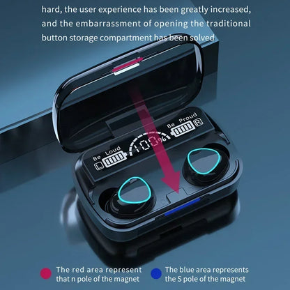 M10 Bluetooth Earphones – Waterproof HiFi Stereo Wireless Earbuds with LED Display & Gaming Headset