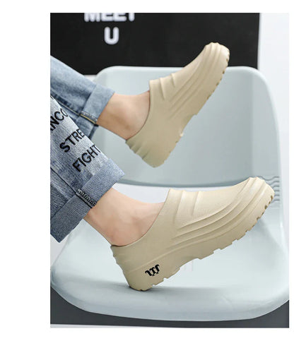 Summer Chef Shoes – Anti-Slip & Oil-Proof Work Slippers, Casual Trendy One-Step Fashion Sports Shoes