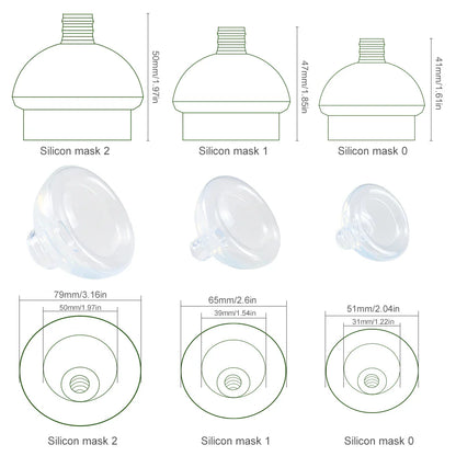 Cat & Dog Aerosol Chamber Inhaler — Portable Pet Spacer with Breathing Indicator Silicone Mask for Veterinary Use