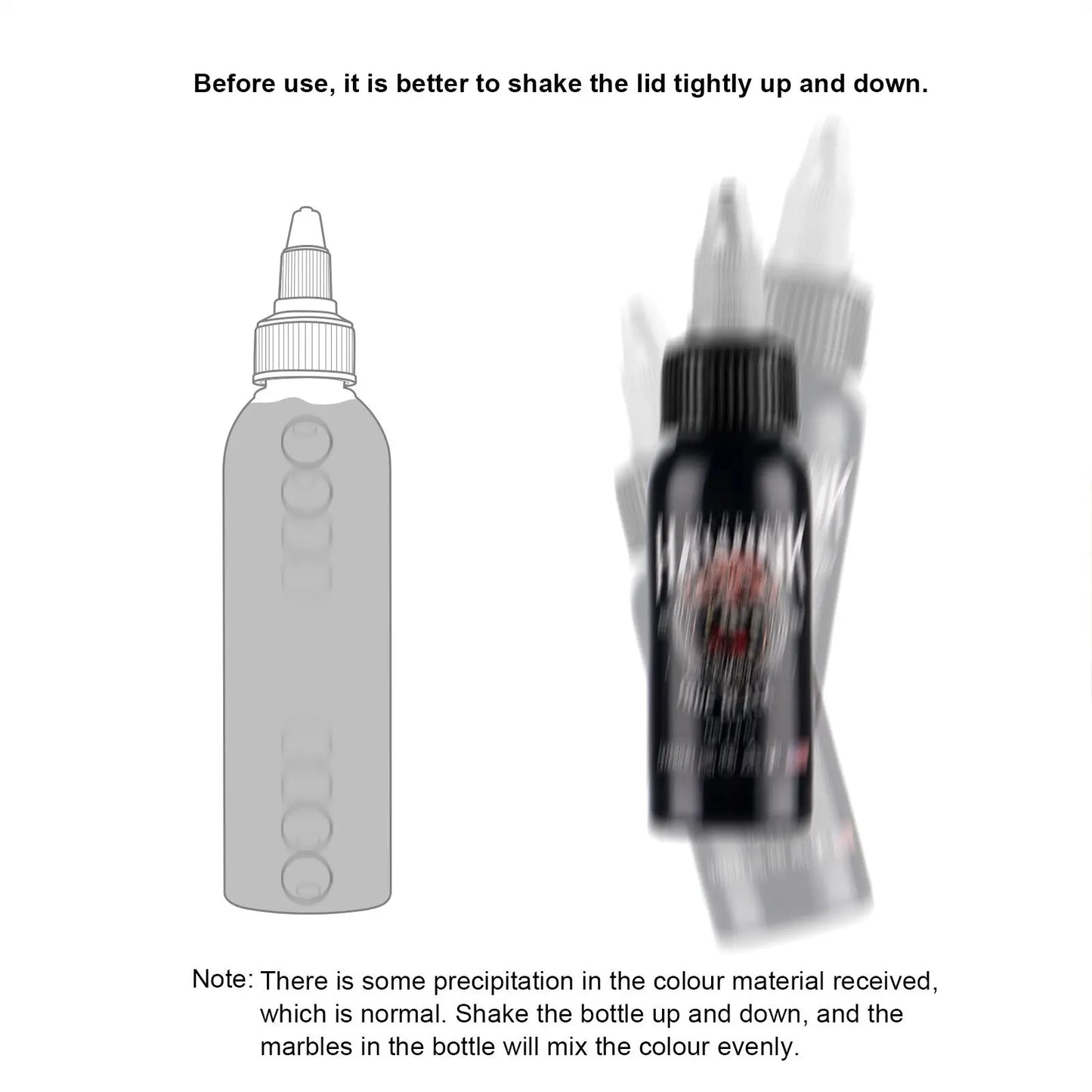 Professional Tattoo Ink Set for DIY Body Art & Practice Tattoos – 15ML/30ML/120ML/200ML/240ML Pigment Colors