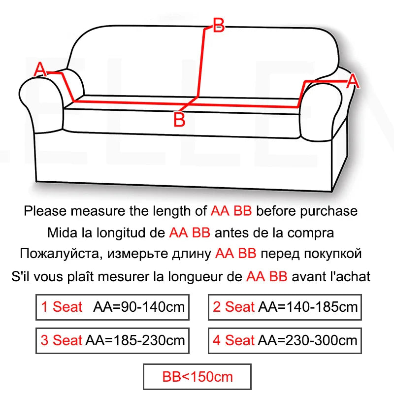 Stretch Velvet Sofa Covers - High-Quality, Modern Armchair Covers for Living Room Furniture (1/2/3/4 Seats)