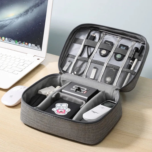Waterproof Cable Storage Bag – Portable Digital Organizer for USB Cables, Chargers, and Electronic Accessories, Travel-Friendly