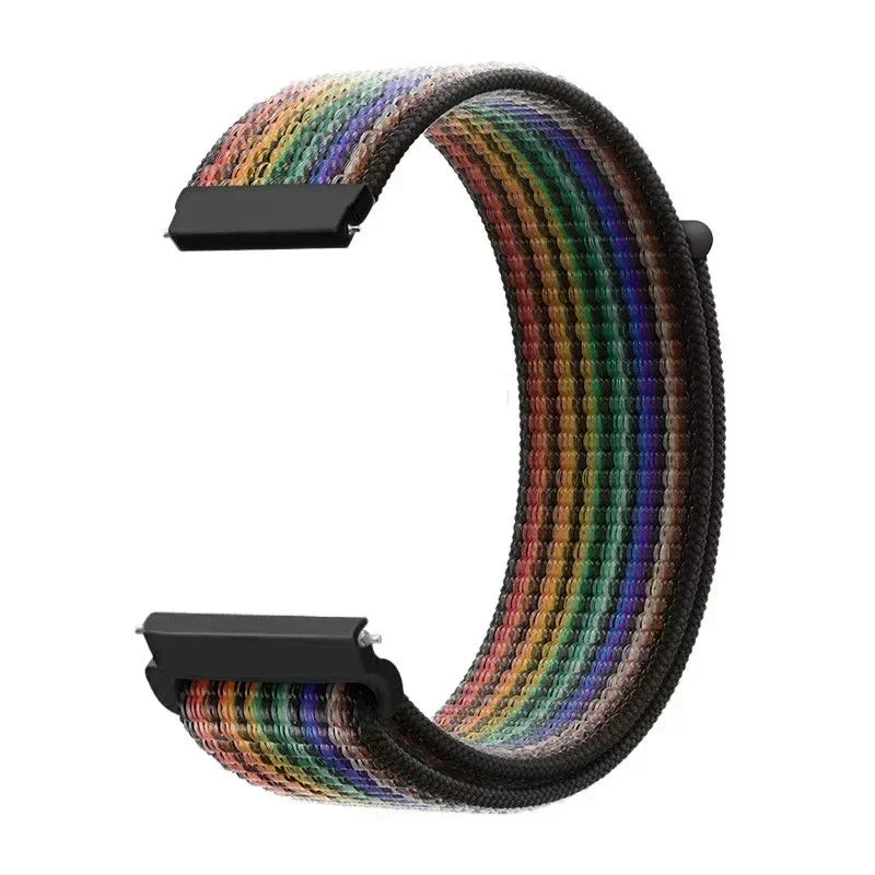 22mm Sport Nylon Loop Watch Band – Breathable Replacement Wristband for NORTH EDGE APACHE-46 Smartwatch, Durable Adjustable Strap