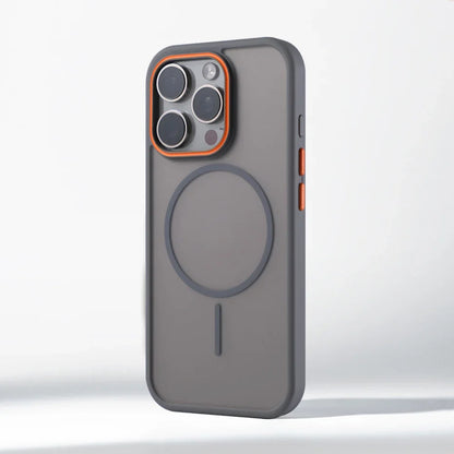 Luxury Matte Translucent MagSafe Case — Shockproof Wireless Charging Cover for iPhone 12–17 Pro/Max/Plus