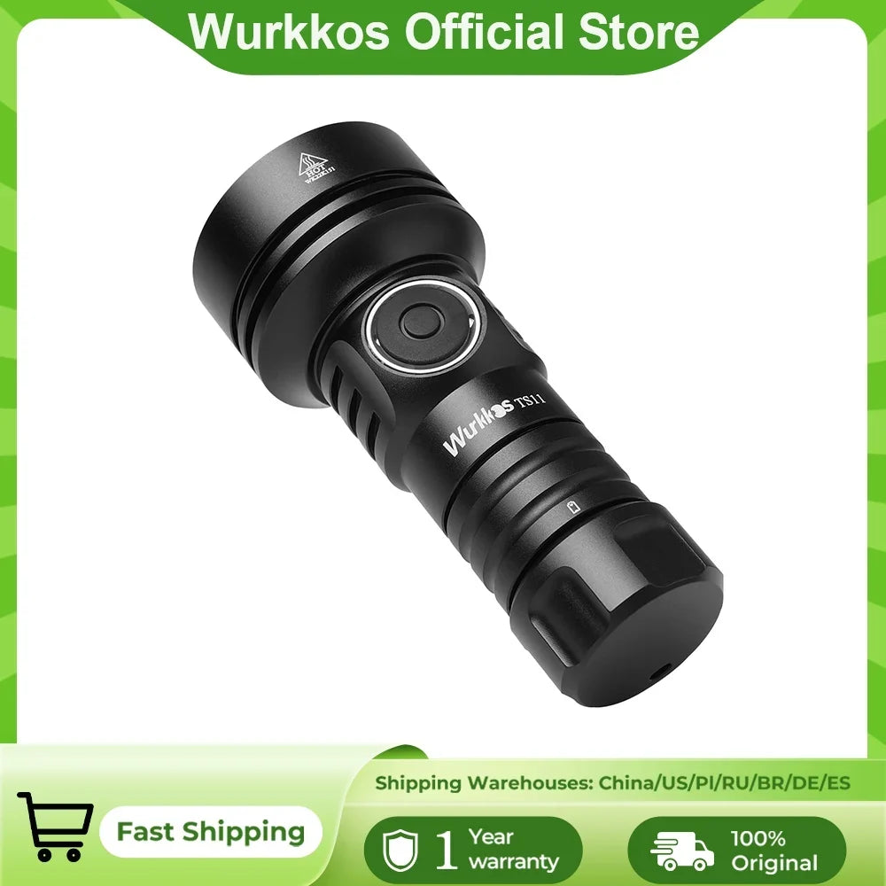 Wurkkos TS11 Mini 2000LM Flashlight - USB-C Rechargeable 18350 SFT40 EDC Torch with RGB, IP68 & Anduril 2.0