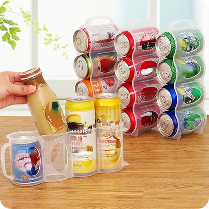 1 Pc Beer Soda Can Storage Box - Kitchen Fridge Drink Bottle Holder Organizer Rack Shelf for Refrigeration