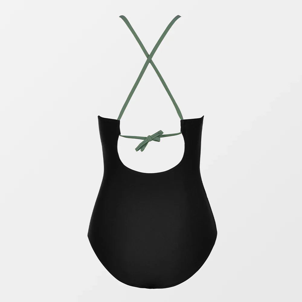 CUPSHE Lace-Up Back One-Piece Swimsuit – Sexy Cut-Out Backless Monokini Swimwear for Women, 2023 Beach & Bathing Suit