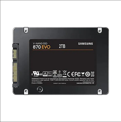 Samsung 870 EVO 2.5" SATA III SSD — 250GB, 500GB, 1TB & 2TB Internal Storage for Laptop & Desktop