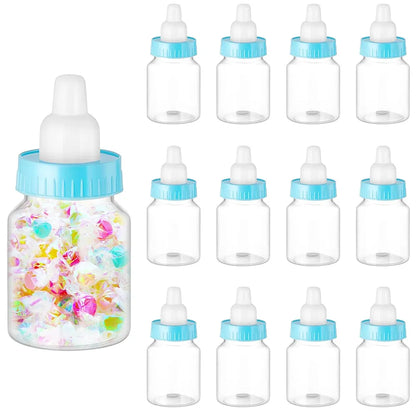 12Pcs Mini Feeding Bottles - Baby Shower Favor Candy Bottles for Birthday Gift Decor