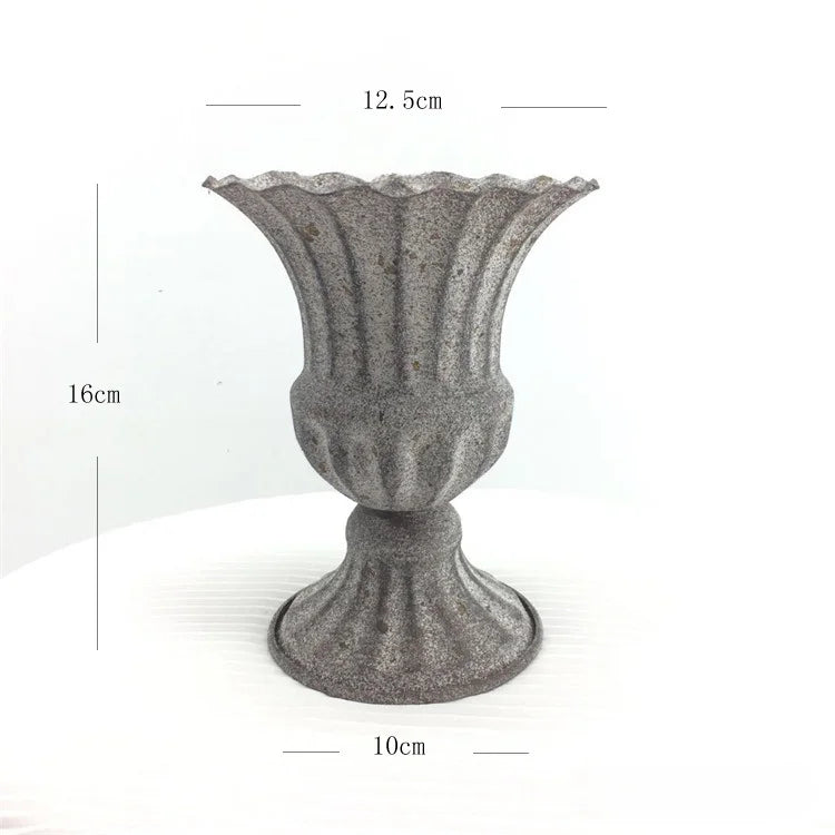 Retro Wrought Iron Flower Pots — Wedding, Dried Flower & Home Decoration Vases for Hotel & Event