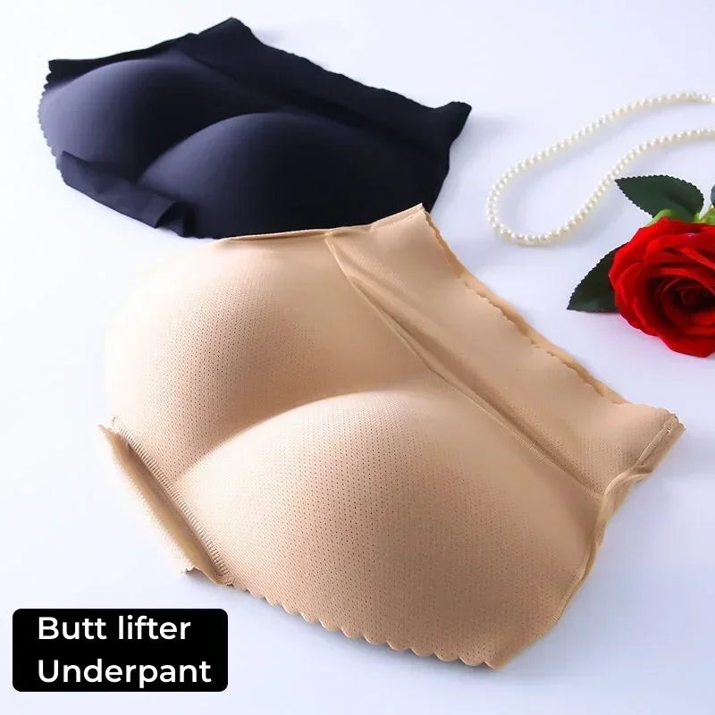 Women's Control Padded Panties - Sexy Body Shaper, Tummy & Butt Lifter, Push-Up Hip Enhancer Shapewear Briefs