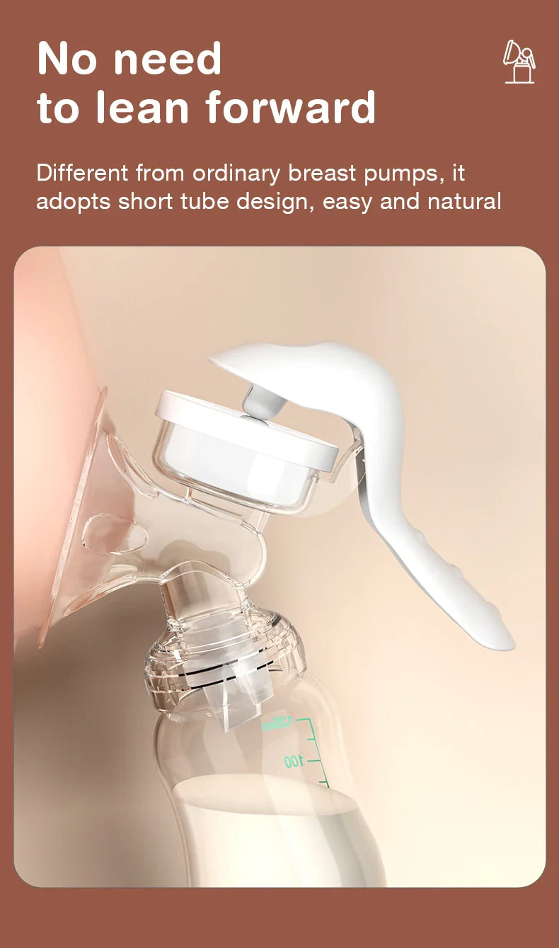 Manual Breast Pump — Baby Nipple Milk Suction Bottle for Feeding & Postpartum Care