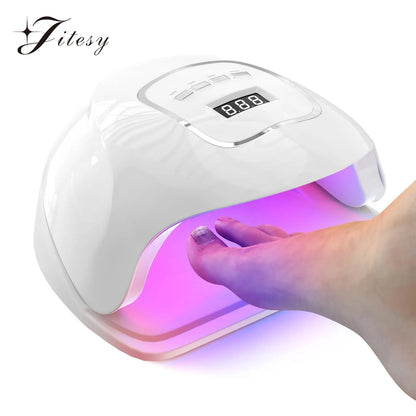 Laser Nail Fungus Treatment Device – 15x470nm Blue Light & 30x650nm Red Light with Digital Display for Nail Care