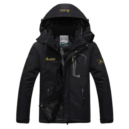 Men's Winter Parka – Windproof & Warm Hooded Fur Coat, Military-Style Thick Anorak Jacket