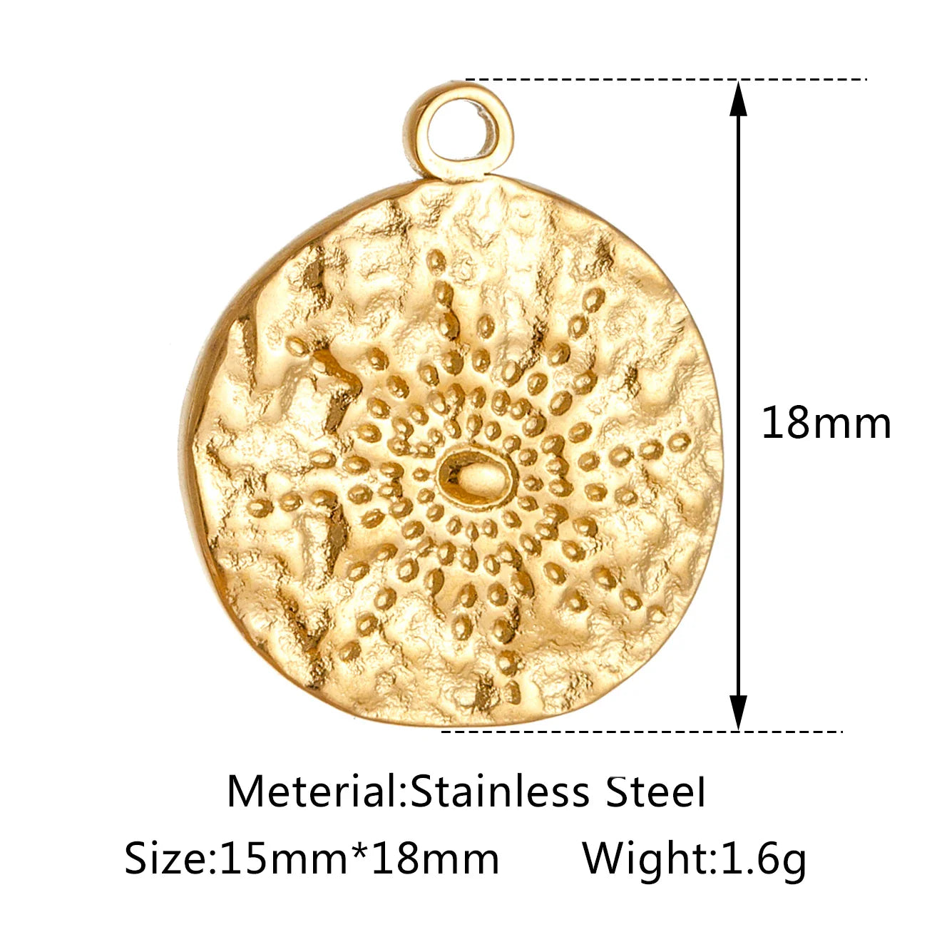 Stainless Steel Sunburst Sun Moon Star Charms Pendant – DIY Jewelry Making for Necklace, Bracelet & Earrings