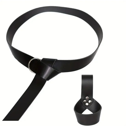 Medieval Knight & Viking Sword Scabbard – PU Leather Rapier and Dagger Holder for Halloween Cosplay